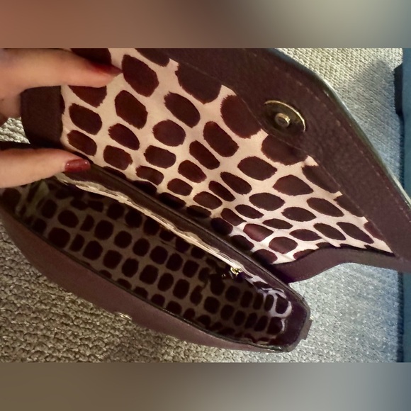 Kate Spade Spencer Court Lavinia Mahogany Leather Crossbody Bag - Picture 6 of 6